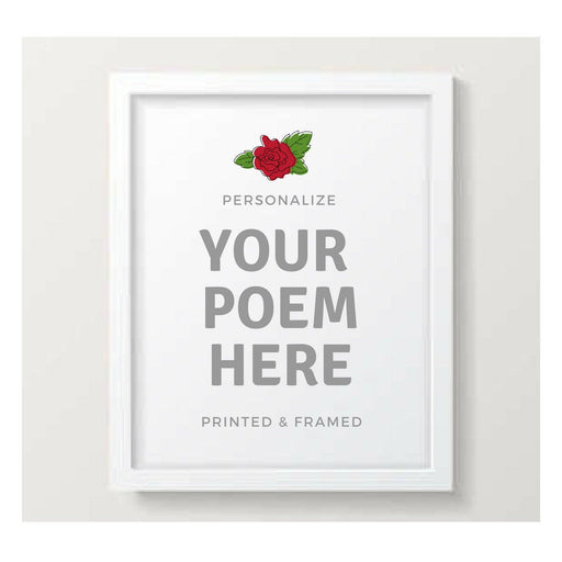 Custom Poem Print and Picture framed Your poem personalized wall art