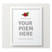 Custom Poem Print and Picture framed Your poem personalized wall art