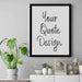 Custom sign Make a poster framed Wall art poster print Typography