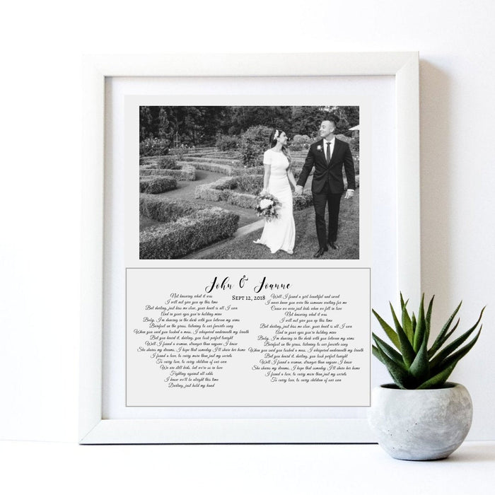 Wedding Anniversary gift first dance song Wall Art Print photograph —  Modern Memory Design Picture frames