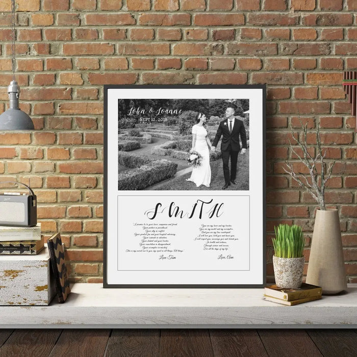Wedding anniversary gift personalized first dance frame