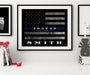 Police Gift Thin Blue Line Framed art police academy retirement NYPD