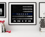 Thin Blue Line police officer picture frame gift
