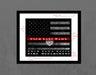 firefighter Police Gift print Thin blue red line
