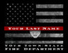firefighter Police Gift print Thin blue red line