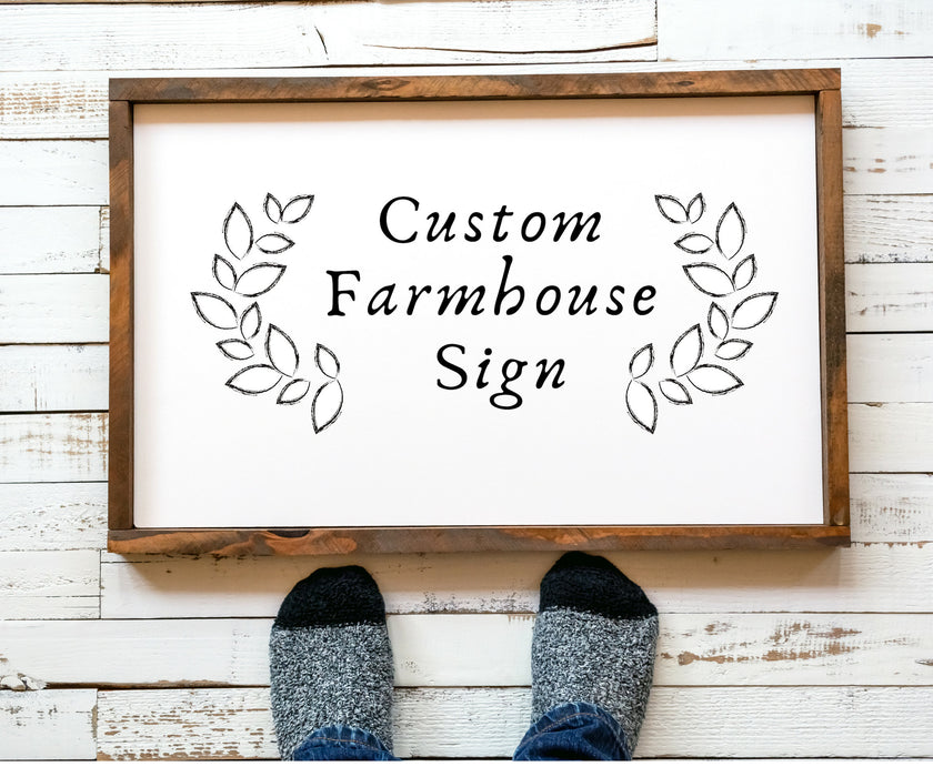 Farmhouse Wood Signs personalized for livingroom