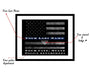Thin Blue Line police officer picture frame gift