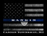 Police graduation Gift Thin Blue Line picture frame canvas art
