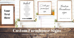 Your Custom farmhouse rustic wood decor personalized