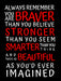 Always remember You are Braver, Bestfriend gift, Stronger, Smarter, Beautiful wall art - Modern Memory Design Picture frames - New Jersey Frame shop custom framing