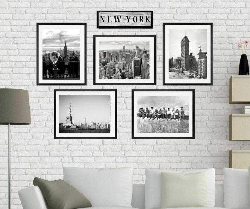Art New York city framed Set of 5 Black and White photo Art - Modern Memory Design Picture frames - New Jersey Frame shop custom framing