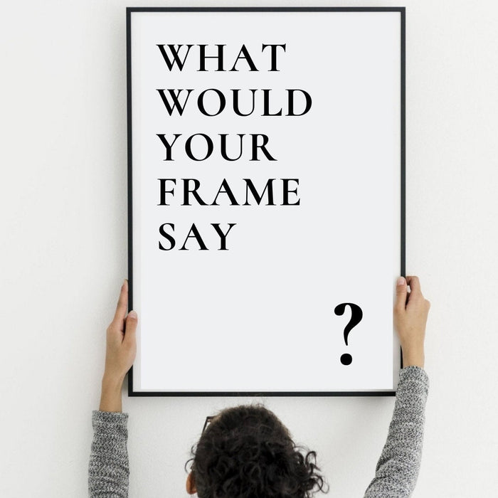 Custom design typography Framed Art Poster Wall Art