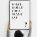 Custom design typography Framed Art Poster Wall Art