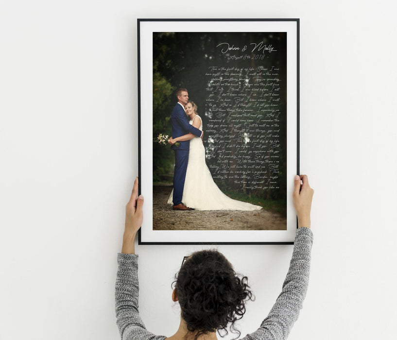 Personalized Wedding anniversary gift First dance Wedding song framed
