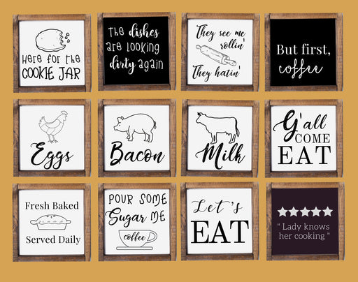 Farmhouse Signs Kitchen wood Signs 6x6
