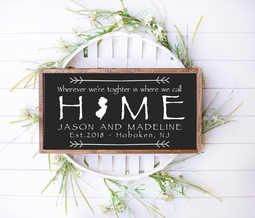 Home Name Sign Est Wood Signs Farmhouse style