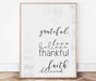 Grateful, Love, Believe, Thankful, Faith, Blessed Rustic Farmhouse Wood Signs