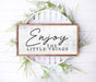 Enjoy the little things rustic wood sign for living room bedroom
