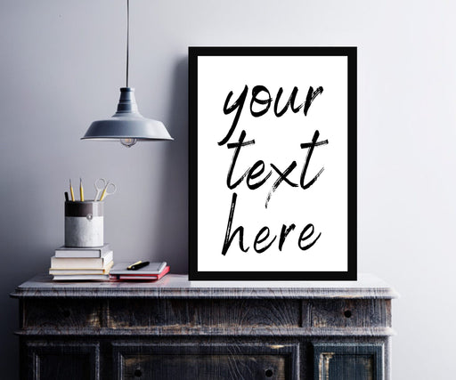 Custom typography Framed Art