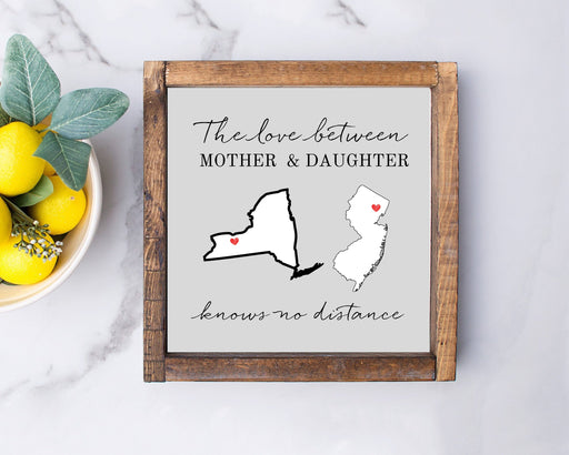 Mother Daughter No distance between us wall art picture frame