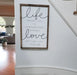 Life takes you to unexpected place Love brings us home rustic farmhouse wood Signs