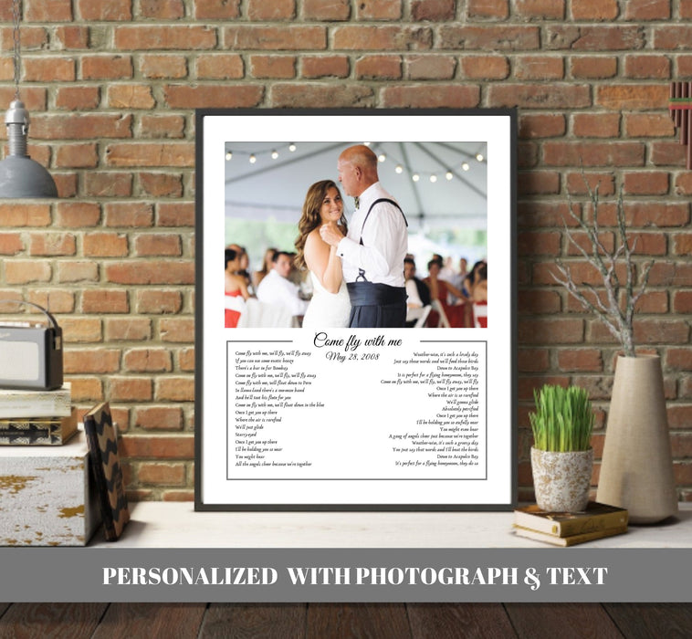 Father Daughter Dance print photo and frame