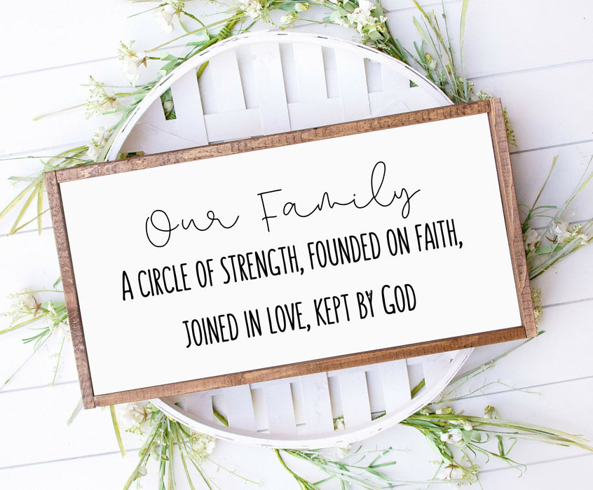 Our family Signs Farmhouse Wood Signs, Farmhouse style wood Signs with Bible verse