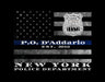 NYPD Police officer Gift Thin Blue line framed art