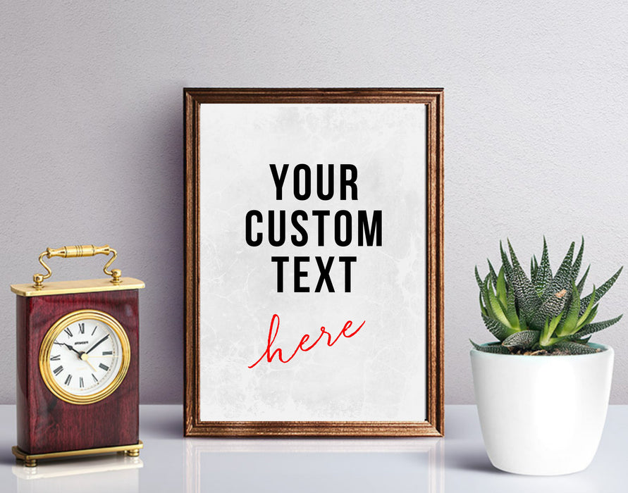 Custom quote art print poster home decor poster quote living room