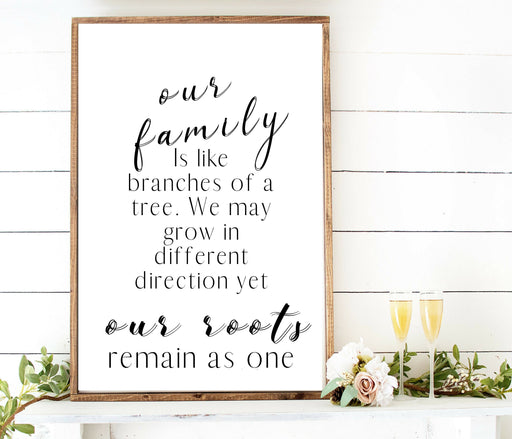 Our Family Modern Farmhouse Wood Signs