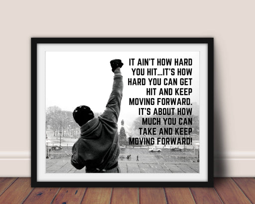 Rocky Balboa Quote Framed Art Motivational Poster This inspiratio