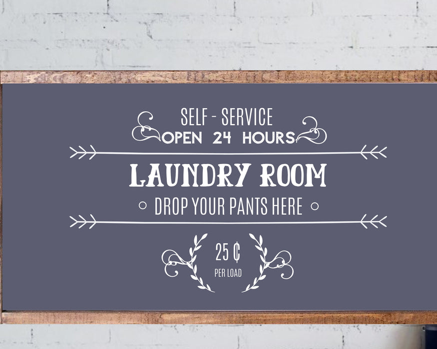 laundry room rustic wood sign 12x18 personalized
