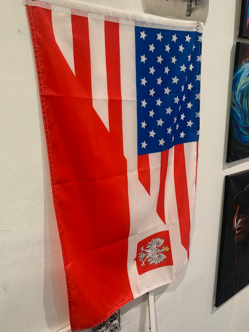 Polish American flag 24x36 inch