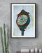 Hasbrouck Heights New Jersey Clock Artwork Framed