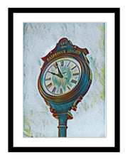 Hasbrouck Heights New Jersey Clock Artwork Framed