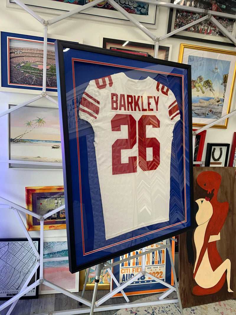 Mens soccer High School Senior Award Night Gift Idea - Jersey Print Frame - Modern Memory Design Picture frames - New Jersey Frame shop custom framing