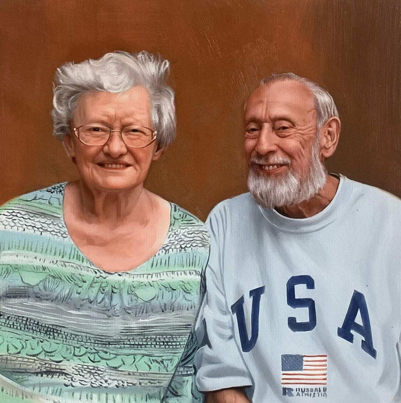 Oil painting Photo to painting 24x36 Custom - Modern Memory Design Picture frames - New Jersey Frame shop custom framing