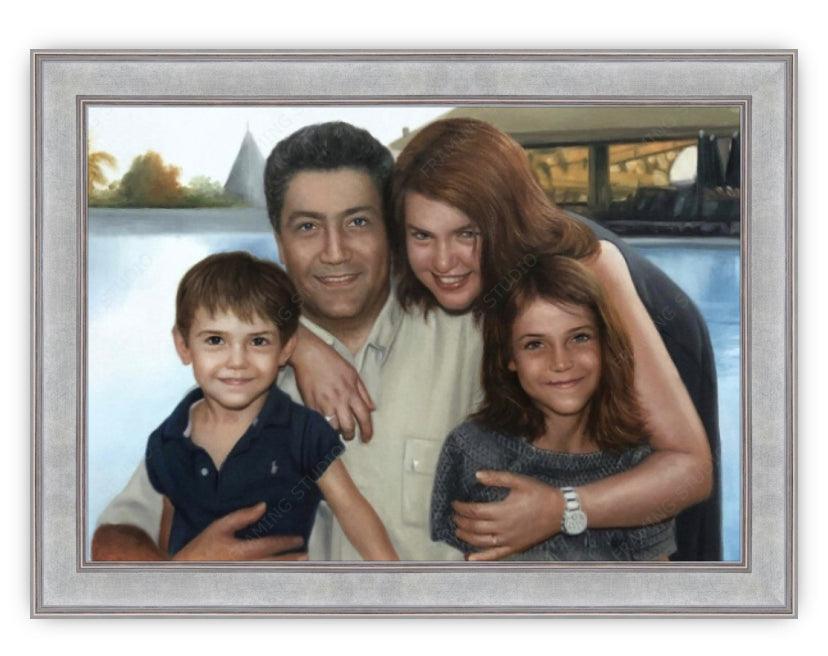 Oil painting Photo to painting 24x36 Custom - Modern Memory Design Picture frames - New Jersey Frame shop custom framing
