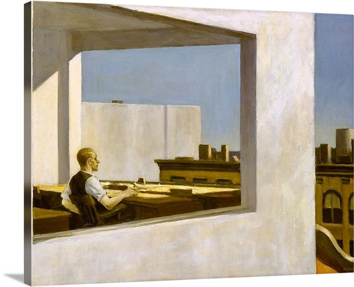 Office in a Small City by Edward hopper Canvas Classic Artwork