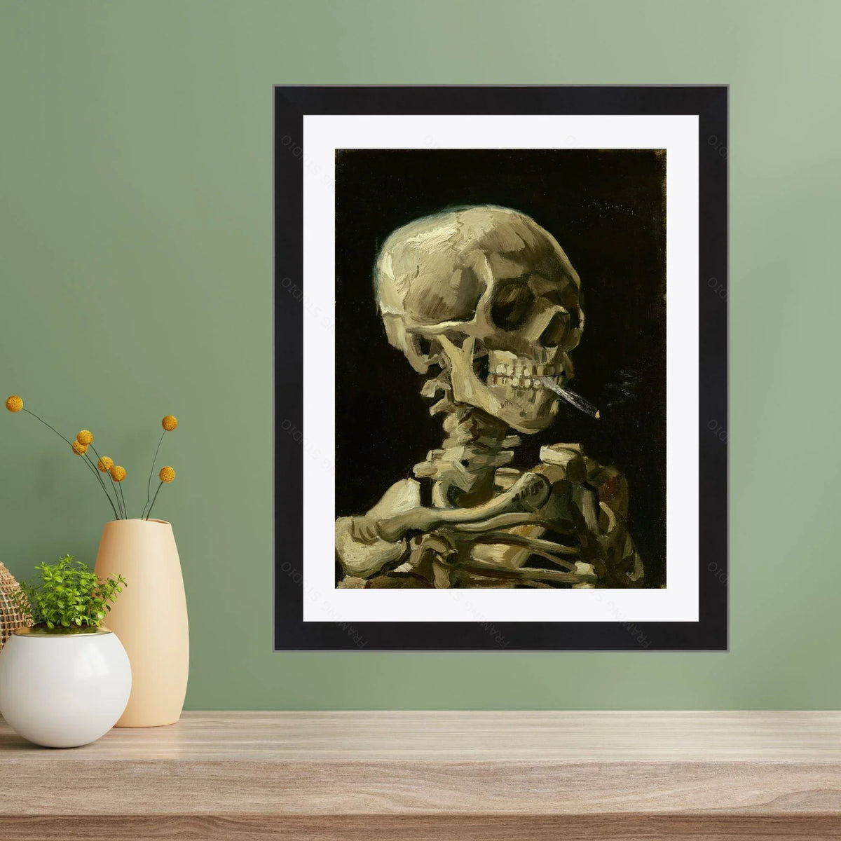van gogh skull with cigarette poster Vincent van Gogh Burning Cigarette Framed Art, 20x30 van gogh skull with cigarette poster Vincent van Gogh Burning Cigarette Framed Art, 20x30